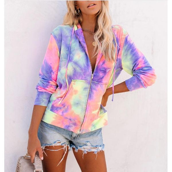 women's hoodies & sweatshirts 2021 autumn winter separate station selling womens dress tie-dye printed long sleeve hooded zipper hoodie, Black
women's hoodies & sweatshirts 2021 autumn winter separate station selling womens dress tie-dye printed long sleeve hooded zipper hoodie, Black