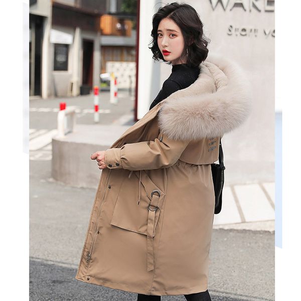 Long winter down jacket women 2021 hooded solid color casual women's dress with fur collar solid color thick coat women, Black
Long winter down jacket women 2021 hooded solid color casual women's dress with fur collar solid color thick coat women, Black