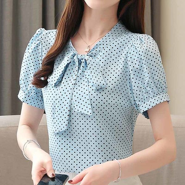 blouse women short sleeve shirts v-neck dot chiffon shirt s blusas camisas mujer d299 210426, White
blouse women short sleeve shirts v-neck dot chiffon shirt s blusas camisas mujer d299 210426, White