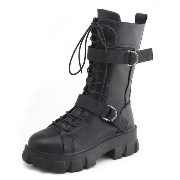 boots women's zipper lace-up motorcycle platform shoes mid-tube spring and autumn punk pu leather, Black
boots women's zipper lace-up motorcycle platform shoes mid-tube spring and autumn punk pu leather, Black