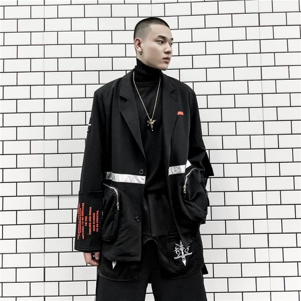 printed letter reflective stripe jacket men's ins dark mourning high street fashion loose jackets, Black;brown
printed letter reflective stripe jacket men's ins dark mourning high street fashion loose jackets, Black;brown