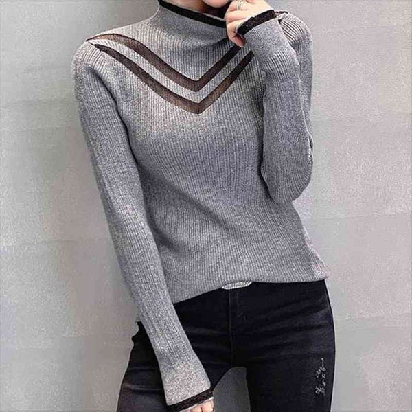 winter hollow out net yarn splicing knit half bright silk turtle neck render unlined upper garment sweater, White;black
winter hollow out net yarn splicing knit half bright silk turtle neck render unlined upper garment sweater, White;black
