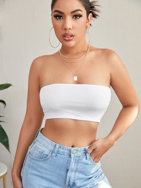 solid crop tube n2g0#, White