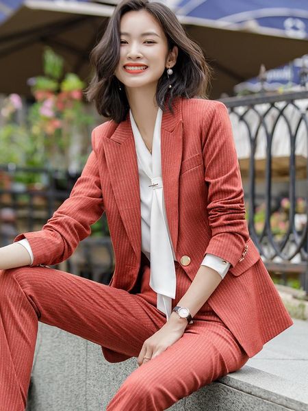 autumn winter formal ol styles women business work wear set fabric female outfits pantsuits plus size striped women's two piece, White
autumn winter formal ol styles women business work wear set fabric female outfits pantsuits plus size striped women's two piece, White