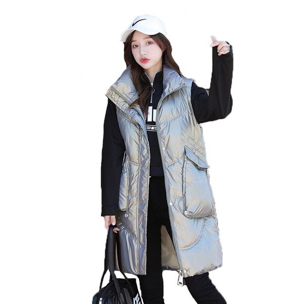 women's vests winter vest coat women 2021 black blue keep warm waistcoat jacket autumn plus size long down cotton female n1409, Black;white
women's vests winter vest coat women 2021 black blue keep warm waistcoat jacket autumn plus size long down cotton female n1409, Black;white