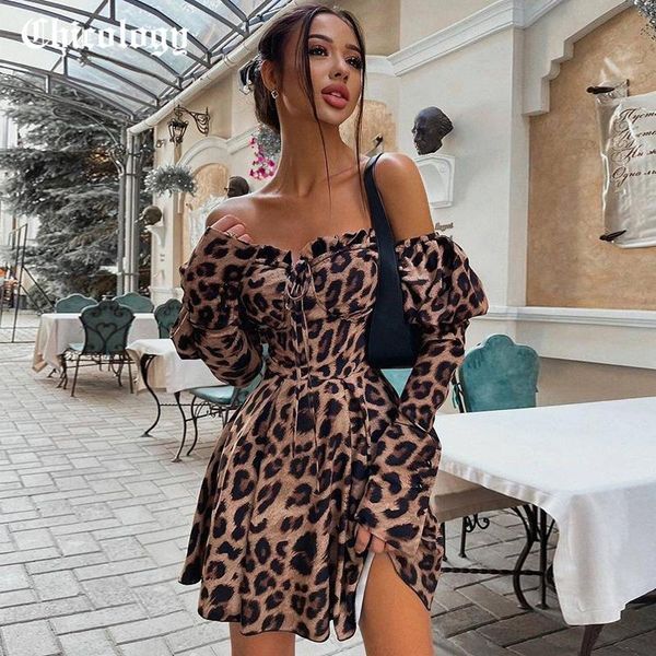 casual dresses chicology 2021 women summer off shoulder puff sleeve mini leopard print fashion elegant streetwear party club dress, Black;gray
casual dresses chicology 2021 women summer off shoulder puff sleeve mini leopard print fashion elegant streetwear party club dress, Black;gray