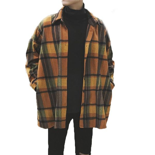 men's casual shirts oversized flannel plaid vintage streetwear hip hop loose long sleeve autumn winter brand korean men, White;black
men's casual shirts oversized flannel plaid vintage streetwear hip hop loose long sleeve autumn winter brand korean men, White;black