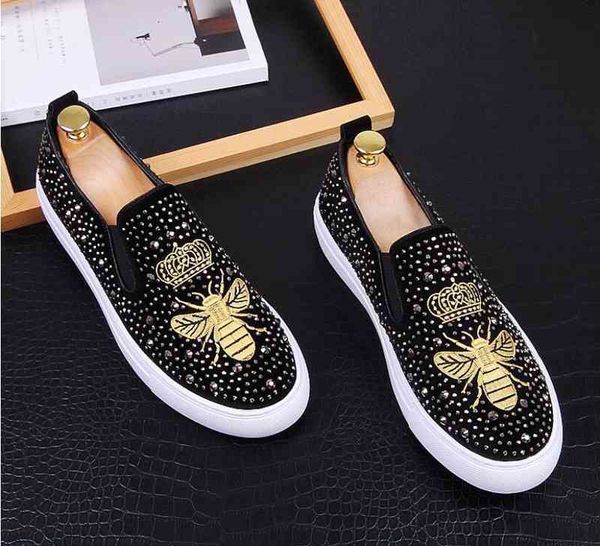 dandelion spikes flat leather shoes fashion men embroidery loafer dress smoking slipper casual diamond shoe, Black
dandelion spikes flat leather shoes fashion men embroidery loafer dress smoking slipper casual diamond shoe, Black