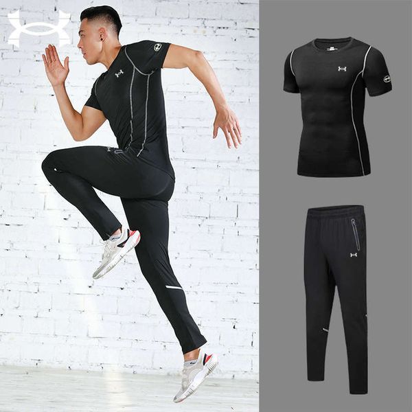 men's summer straight tracksuits sports casual running slim suit tights quick drying short sleeve two piece set, Gray
men's summer straight tracksuits sports casual running slim suit tights quick drying short sleeve two piece set, Gray