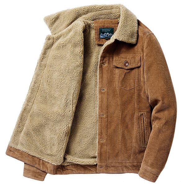 men winter jacket youth retro short overalls casual lamb wool plus size jacket, Black;brown
men winter jacket youth retro short overalls casual lamb wool plus size jacket, Black;brown