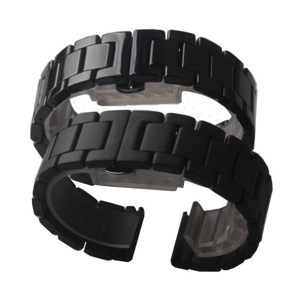 watch bands watchband black polished ceramic strap bracelet for genuine wristwatches straight end 14-22mm accessories silver buckles, Black;brown 
watch bands watchband black polished ceramic strap bracelet for genuine wristwatches straight end 14-22mm accessories silver buckles, Black;brown