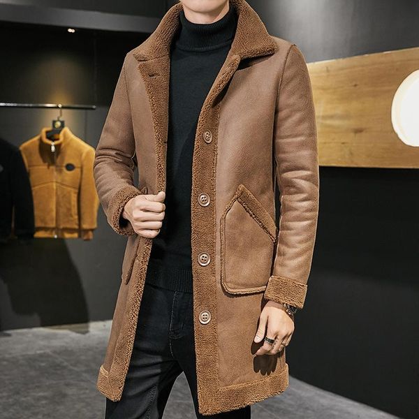 men's wool & blends 2021men winter long double sided woolen coat fur collar warm trench homme overcoat male blend mid jacket size m-4xl, Black
men's wool & blends 2021men winter long double sided woolen coat fur collar warm trench homme overcoat male blend mid jacket size m-4xl, Black