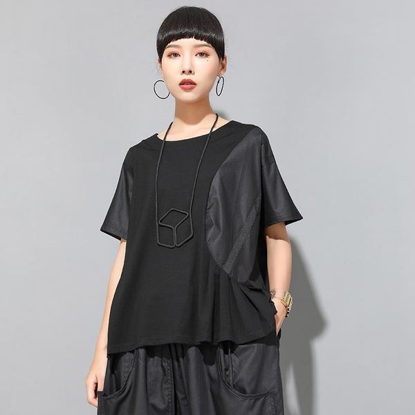 women's t-shirt arrived fashion women t shirt female patchwork loose tee casual black short sleeve, White
women's t-shirt arrived fashion women t shirt female patchwork loose tee casual black short sleeve, White