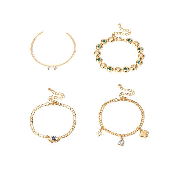 square gemstone creative 4 set chain bracelets mix and match multiple stars micro-inlaid bracelet adjustable luster simple multilayer wild w, Black
square gemstone creative 4 set chain bracelets mix and match multiple stars micro-inlaid bracelet adjustable luster simple multilayer wild w, Black