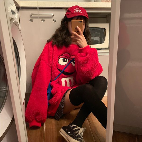 women's hoodies & sweatshirts female fashion hoodie pullover warm woolen coats streetwear fur coat loose female casual autumn jacket o, Black
women's hoodies & sweatshirts female fashion hoodie pullover warm woolen coats streetwear fur coat loose female casual autumn jacket o, Black