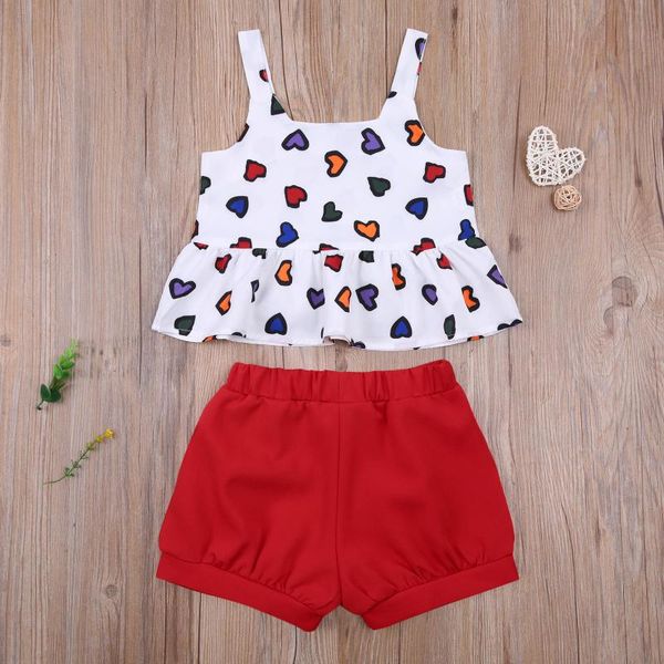 clothing sets summer child kid girl clothes set valentines day girls outfits sleeveless heart vest shorts costumes, White
clothing sets summer child kid girl clothes set valentines day girls outfits sleeveless heart vest shorts costumes, White