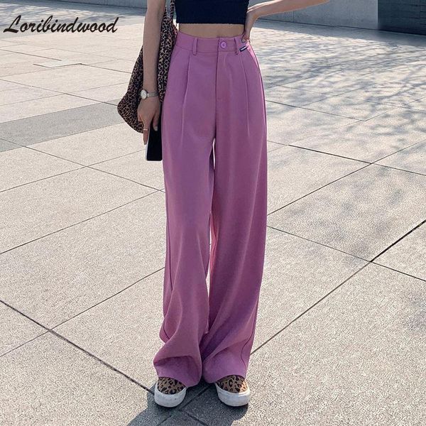 women's pants & capris 2021 summer pink wide-leg high waist loose drooping straight casual suit thin mop woman, Black;white
women's pants & capris 2021 summer pink wide-leg high waist loose drooping straight casual suit thin mop woman, Black;white