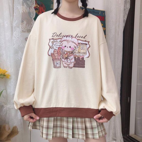 women's hoodies & sweatshirts 2021 female fashion korean jumper women cute style crew neck long sleeve loose kawaii anime sweatshirt s, Black
women's hoodies & sweatshirts 2021 female fashion korean jumper women cute style crew neck long sleeve loose kawaii anime sweatshirt s, Black