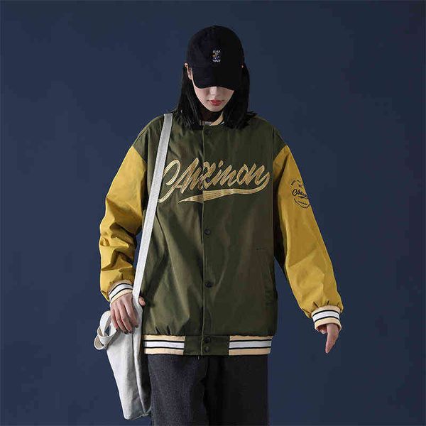 jk8823-p65 spring trend stand collar jacket young women's loose and autumn men's class clothes couple, Black;brown
jk8823-p65 spring trend stand collar jacket young women's loose and autumn men's class clothes couple, Black;brown