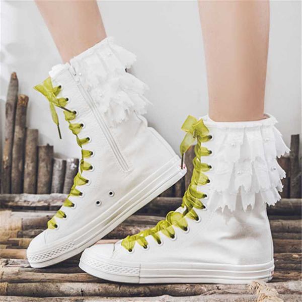 boots 2021 spring autumn women platform canvas mid-calf fashion slim black white lace tassels thick sole booties size 34-43
boots 2021 spring autumn women platform canvas mid-calf fashion slim black white lace tassels thick sole booties size 34-43