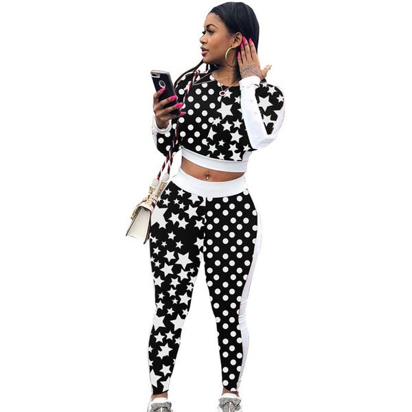 women's two piece pants women dot star print long sleeve o-neck crop 2 set for female autumn winter activity tracksuit suit, White
women's two piece pants women dot star print long sleeve o-neck crop 2 set for female autumn winter activity tracksuit suit, White