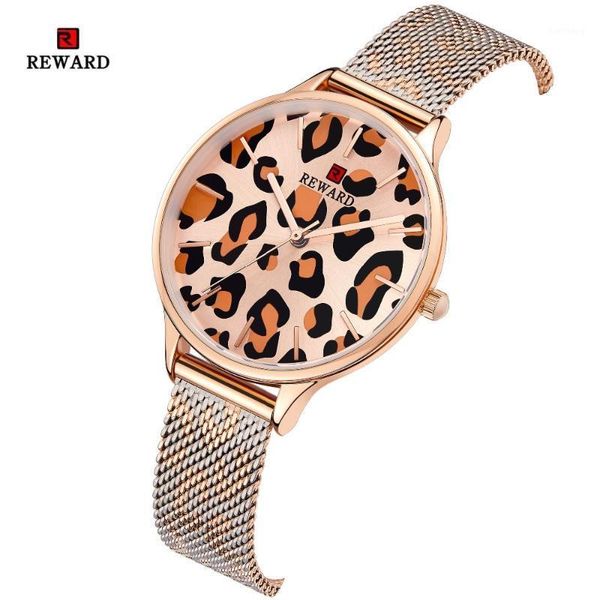 wristwatches reward women's watches leopard print steel mesh watch women fashion ultra-thin japanese movement 3atm ladies clock, Slivery;brown
wristwatches reward women's watches leopard print steel mesh watch women fashion ultra-thin japanese movement 3atm ladies clock, Slivery;brown