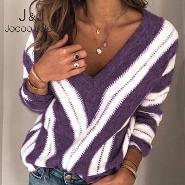 jocoo jolee plus size 5xl vintage pullover casual v neck striped knitted sweater ladies autumn winter knitwear jumpers 210518, White;black
jocoo jolee plus size 5xl vintage pullover casual v neck striped knitted sweater ladies autumn winter knitwear jumpers 210518, White;black