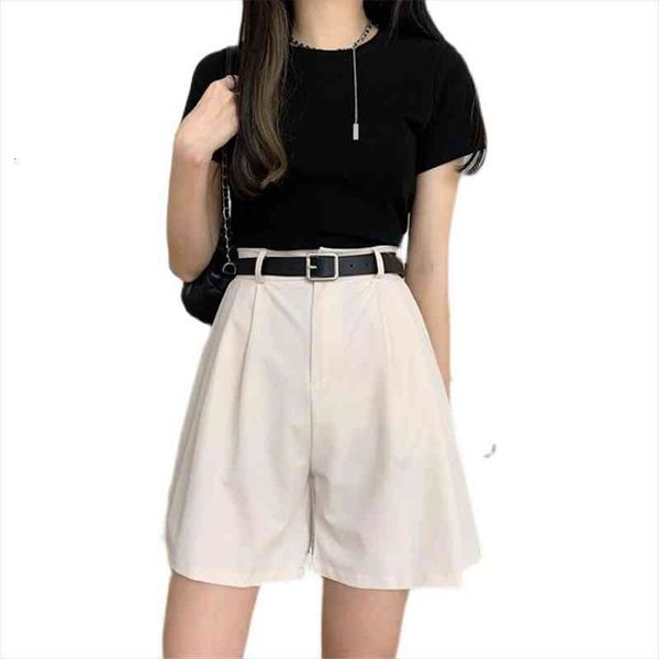 summer casual solid womens shorts high waist all match vintage loose wide leg female fashion ladies, White;black
summer casual solid womens shorts high waist all match vintage loose wide leg female fashion ladies, White;black