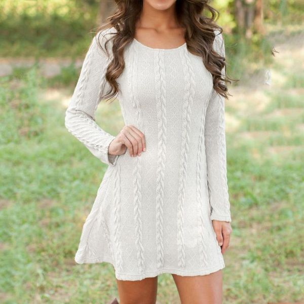 woman solid color o-neck fit a-line dresses long sleeve basic mini 2021 sweater dress vestidos #t2g casual, Black;gray
woman solid color o-neck fit a-line dresses long sleeve basic mini 2021 sweater dress vestidos #t2g casual, Black;gray
