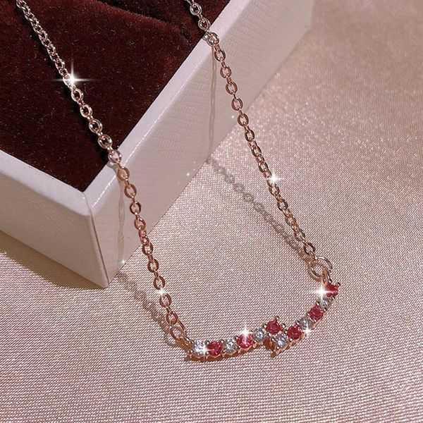 pendant necklaces 2021 women's necklace rose gold hypoallergenic smile clavicle chain jewelry luxury, Silver
pendant necklaces 2021 women's necklace rose gold hypoallergenic smile clavicle chain jewelry luxury, Silver