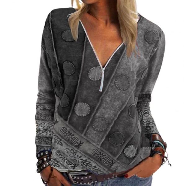 women's blouses & shirts 5xl oversized women blouse casual loose zipper v-neck pullover shirt vintage printed 2021 autumn, White
women's blouses & shirts 5xl oversized women blouse casual loose zipper v-neck pullover shirt vintage printed 2021 autumn, White