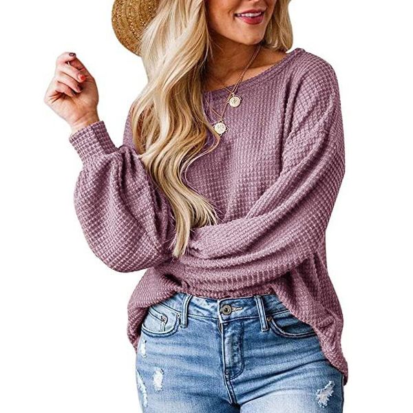 women's blouses & shirts summer casual knit solid for women 2021 long sleeve o neck oversized sweater pullover#g30, White
women's blouses & shirts summer casual knit solid for women 2021 long sleeve o neck oversized sweater pullover#g30, White