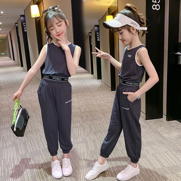new kids girls clothes sets outfits 2022 summer fashion sleeveless t-shirt + pants children clothing suits teen 5 8 9 10 12 year, White
new kids girls clothes sets outfits 2022 summer fashion sleeveless t-shirt + pants children clothing suits teen 5 8 9 10 12 year, White