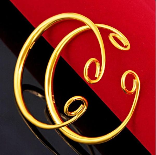 bangle hi 2pcs/lot cuff 24k gold bracelet fashion simple female bracelets for women bride wedding jewelry gift, Black
bangle hi 2pcs/lot cuff 24k gold bracelet fashion simple female bracelets for women bride wedding jewelry gift, Black