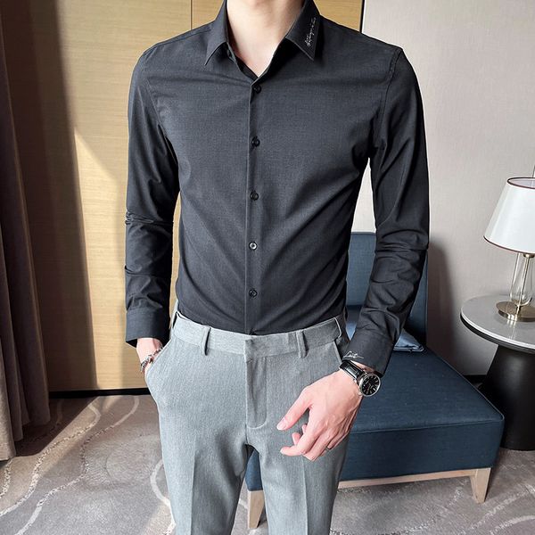 t shirts plus size 4xl spring 2021 long sleeve embroidered collar tuxedo men's clothing simple formal business dress casual 7ucb, White;black
t shirts plus size 4xl spring 2021 long sleeve embroidered collar tuxedo men's clothing simple formal business dress casual 7ucb, White;black