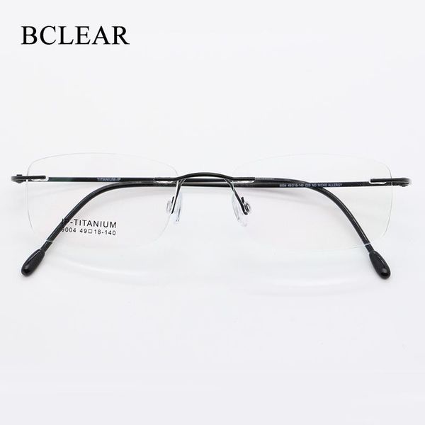 fashion sunglasses frames bclear 49-18-140 men women titanium rimless ultralight frameless optical eyewear 9004, Black
fashion sunglasses frames bclear 49-18-140 men women titanium rimless ultralight frameless optical eyewear 9004, Black