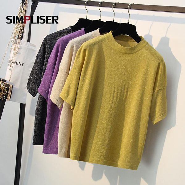 women's sweaters bling knitted tees loose casual pullovers yellow white blue o-neck short sleeve knitting thin shirts 2021 knitwear, White;black
women's sweaters bling knitted tees loose casual pullovers yellow white blue o-neck short sleeve knitting thin shirts 2021 knitwear, White;black