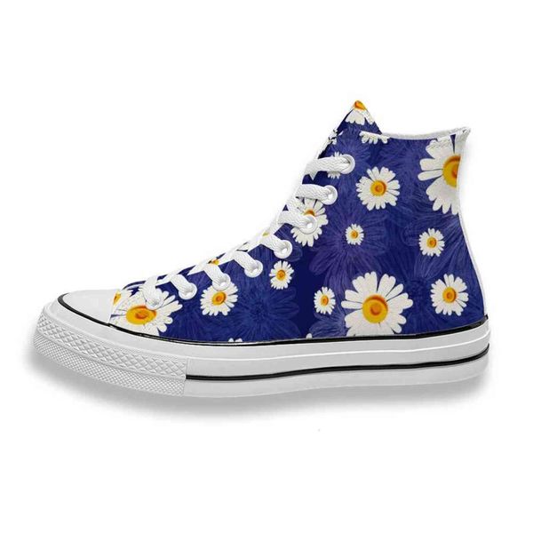 custom printed dark blue daisy art sneakers high mens womens running shoes skateboard diy trainers canvas casual shoe, Black
custom printed dark blue daisy art sneakers high mens womens running shoes skateboard diy trainers canvas casual shoe, Black