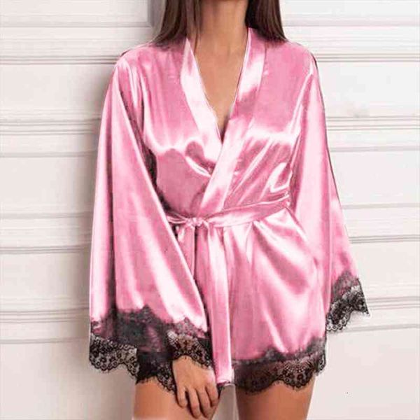 silk satin robe lace women sleepwear kimono bathrobe robes sexy, Black;red
silk satin robe lace women sleepwear kimono bathrobe robes sexy, Black;red
