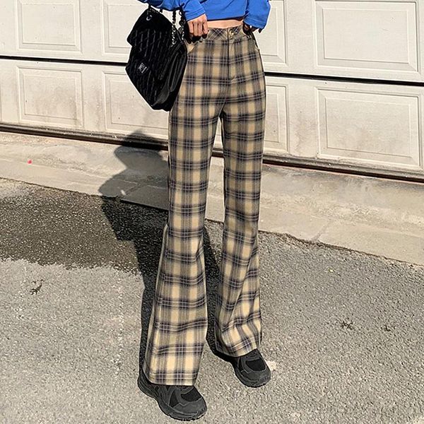 women's pants & capris vintage plaid flare women summer autumn high waist elegant chic plus size long trousers pantalon femme, Black;white
women's pants & capris vintage plaid flare women summer autumn high waist elegant chic plus size long trousers pantalon femme, Black;white