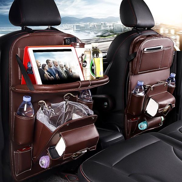 car organizer pu leather seat back tray travel storage pad bag with foldable table trash can auto accessories
car organizer pu leather seat back tray travel storage pad bag with foldable table trash can auto accessories