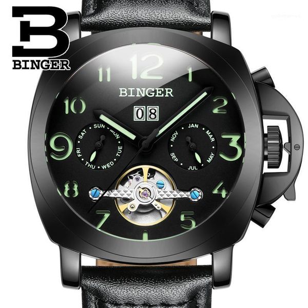 switzerland men's watch binger automatic mechanical watches multi-function military sluminous man clock b1169-4 wristwatche wristwatche, Slivery;brown
switzerland men's watch binger automatic mechanical watches multi-function military sluminous man clock b1169-4 wristwatche wristwatche, Slivery;brown
