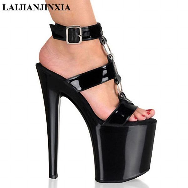 performance ultra high heels sandals pole dancing shoes trade big yards women's 20cm super party, Black
performance ultra high heels sandals pole dancing shoes trade big yards women's 20cm super party, Black