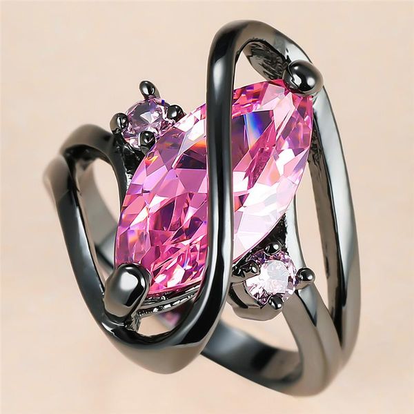 wedding rings vintage female pink crystal stone ring charm 14kt black gold for women luxury bride leaf zircon engagement, Slivery;golden
wedding rings vintage female pink crystal stone ring charm 14kt black gold for women luxury bride leaf zircon engagement, Slivery;golden