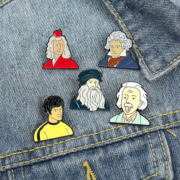 cartoon character image brooches set 5pcs einstein newton beethoven bruce lee enamel paint badges for students prize gift backpack clothes a, Gray
cartoon character image brooches set 5pcs einstein newton beethoven bruce lee enamel paint badges for students prize gift backpack clothes a, Gray