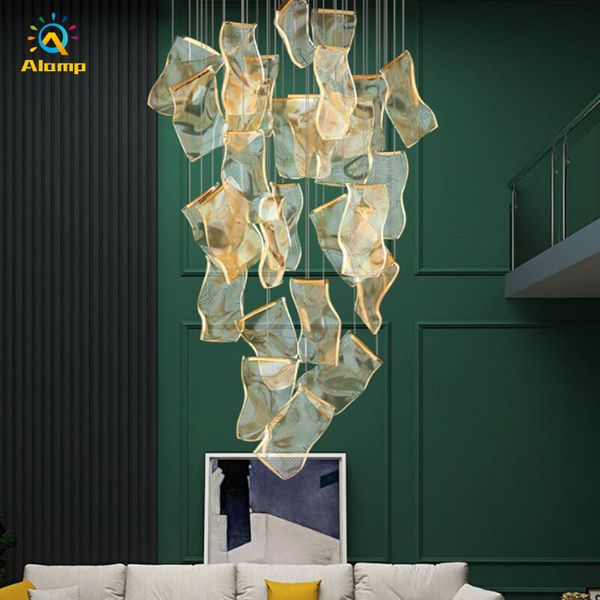 creative irregular chandeliers light guide led pendant lights acrylic staircase villa hanging lamp with stepless dimming remote control
creative irregular chandeliers light guide led pendant lights acrylic staircase villa hanging lamp with stepless dimming remote control