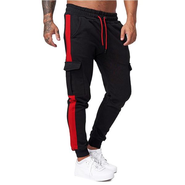 running pants sport men fitness joggers workout training sportwear trousers male gym cargo sweatpants, Black;blue
running pants sport men fitness joggers workout training sportwear trousers male gym cargo sweatpants, Black;blue