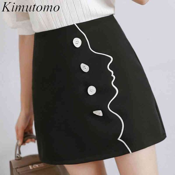kimutomo spring fashion skirts women korean style high waist buttons a-line zipper mini skirt ladies outwear elegant 210521, Black
kimutomo spring fashion skirts women korean style high waist buttons a-line zipper mini skirt ladies outwear elegant 210521, Black