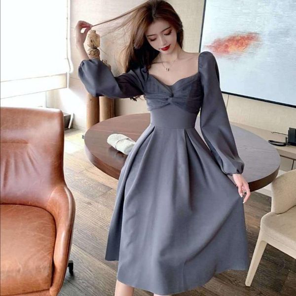 women dresses autumn winter retro women's dress stitching mesh midi vestido de mujer casual, Black;gray
women dresses autumn winter retro women's dress stitching mesh midi vestido de mujer casual, Black;gray