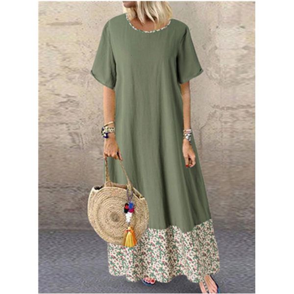 summer casual women's round neck swing dress, Black;gray 
summer casual women's round neck swing dress, Black;gray
